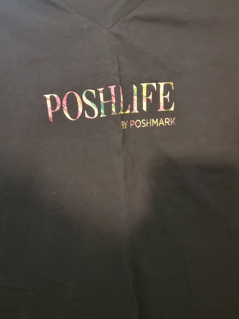 Gildan Black Tee with Multicolor POSHLIFE Logo